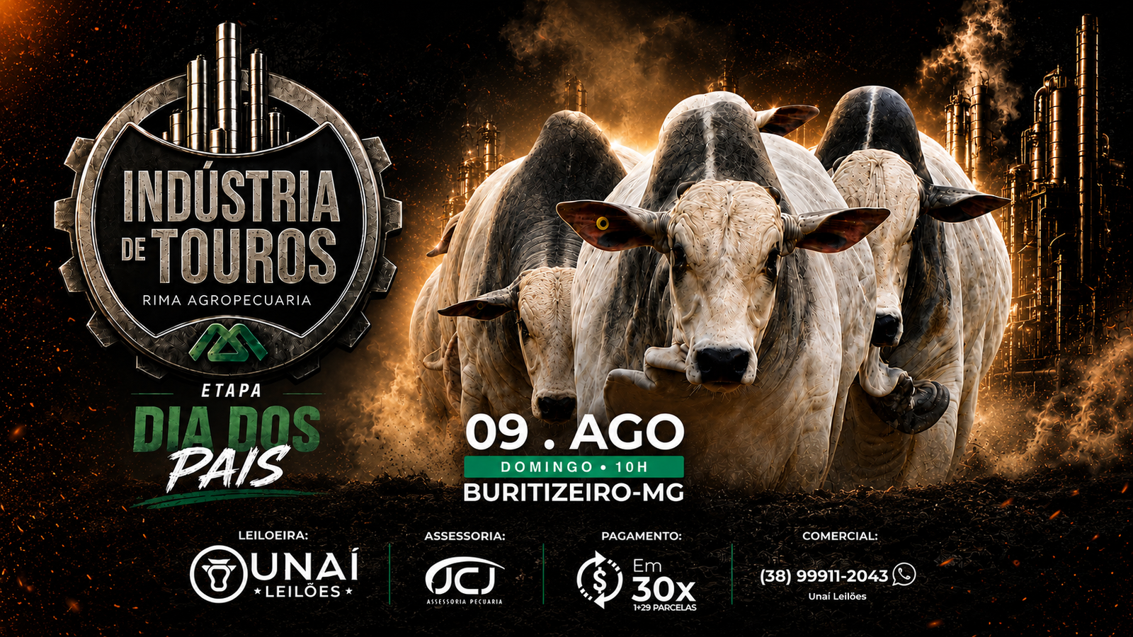 Indústria de Touros Rima Agropecuária, 9 de agosto, em Buritizeiro, Minas Gerais